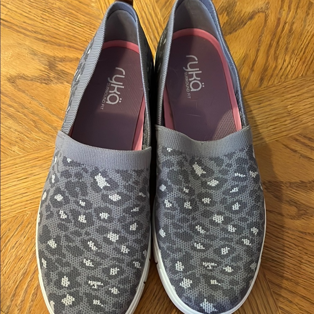 Ryka Gray Sneakers with animal print